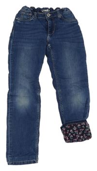 Modré podšité skinny fit rifle H&M