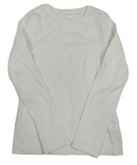 Bílé žebrované triko Next