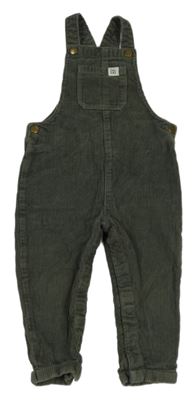 Khaki manšestrové laclové kalhoty F&F