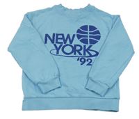 Modrá mikina s míčem a nápisem H&M