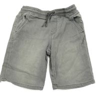 Šedé teplákové riflové kraťasy Denim Co.