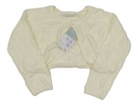 Nové - Smetanové perforované svetrové bolerko Primark