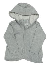 Šedá melírovaná lehká propínací mikina s kapucí Lupilu