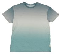 Zeleno-bílé ombré tričko Tom Tailor