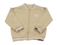 Světlehnědá propínací mikina s výšivkou Matalan