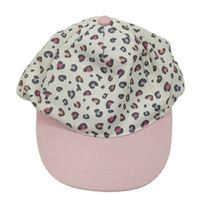 Bílo-růžová kšiltovka s leopardím vzorem Primark