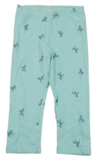 Světlemodré capri legíny s jednorožci H&M