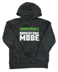 Antracitová mikina s Minecraft a kapucí Primark