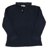 Tmavomodré polo triko Zara
