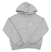 Šedá melírovaná mikina s Cinnamoroll s kamínky a kapucí H&M