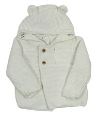 Bílý propínací podšitý svetr s kapucí M&S