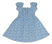 Modro-bílé květované lehké šaty Primark