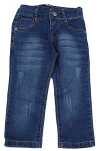 Tmavomodré skinny rifle 