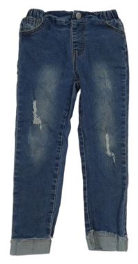 Tmavomodré džegíny s prošoupáním shein