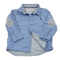 Světlemodrá košile s nášivkami H&M