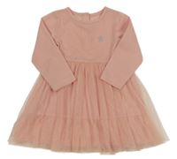 Světlerůžové šaty s tylovou sukní Peacocks