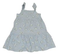 Světlemodré lehké šaty s květinami George