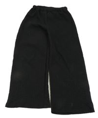 Černé lehké mačkané kalhoty H&M