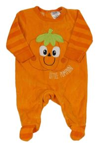 Oranžový sametový overal s dýní