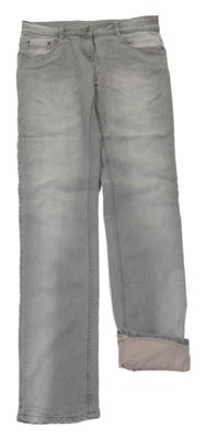 Šedé podšité skinny rifle Pocopiano
