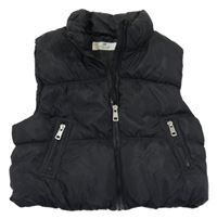 Černá šusťáková zateplená crop vesta H&M