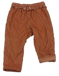 Starorůžové podšité manšestráky zn. H&M