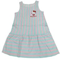Růžovo-modré pruhované šaty s Hello Kitty H&M
