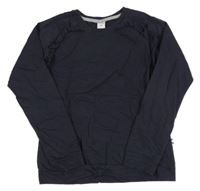 Tmavomodrá slabá mikina s volánky Pocopiano