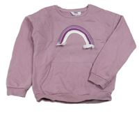 Fialová mikina s duhou Primark