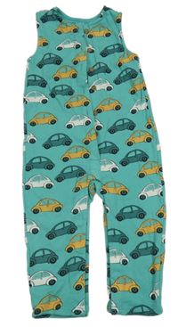 Zelený teplákový kalhotový overal s auty M&S