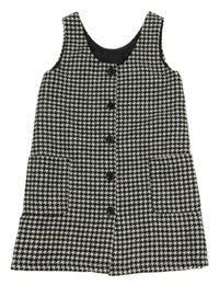 Černo-bílé vzorované vlněné šaty F&F