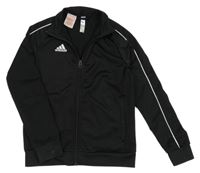 Černá propínací sportovní mikina s logem Adidas