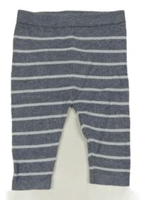 Modro-bílé pruhované úpletové tepláky F&F