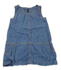 Modré lehké riflové šaty 