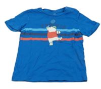 Tmavomodré tričko s medvídkem 