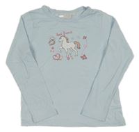 Světlemodré triko s koníkem zn.bpc