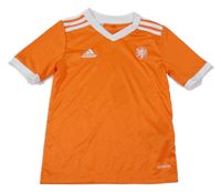 Oranžovo-bílé sportovní tričko Adidas