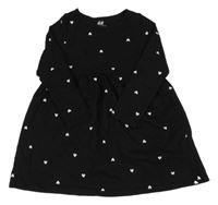 Černé šaty se srdíčky H&M