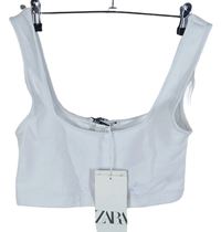 Dámský bílý crop top Zara 