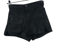 Dámské černé koženkové kraťasy H&M vel. 32