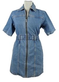 Dámské světlemodré riflové propínací šaty Topshop 