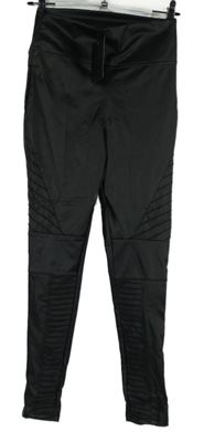 Nové - Dámské černé koženkové tregíny 