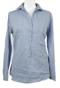 Dámská světlemodrá puntíkovaná halenka Opus 