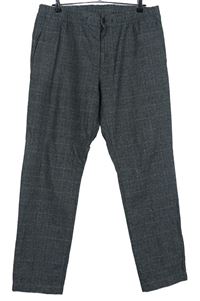 Pánské tmavomodro-vínové kostkované kalhoty Tommy Hilfiger 