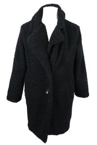 Dámský černý buklé kabát F&F