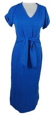 Dámsé safírové žebrované pletené šaty s páskem Phase Eight