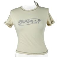 Nové - Dámské béžové crop tričko s nápisem Dazy 