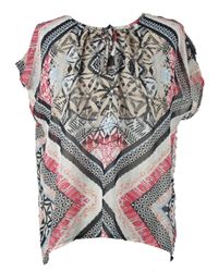 Dámská barevná vzorovaná šifonová halenka Comma 