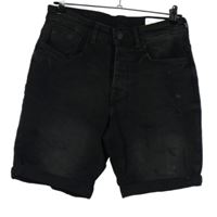 Pánské černé riflové kraťasy s prošoupáním vel. 32