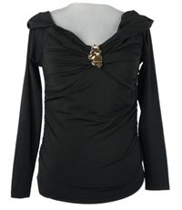 Dámské černé triko se sponou Primark